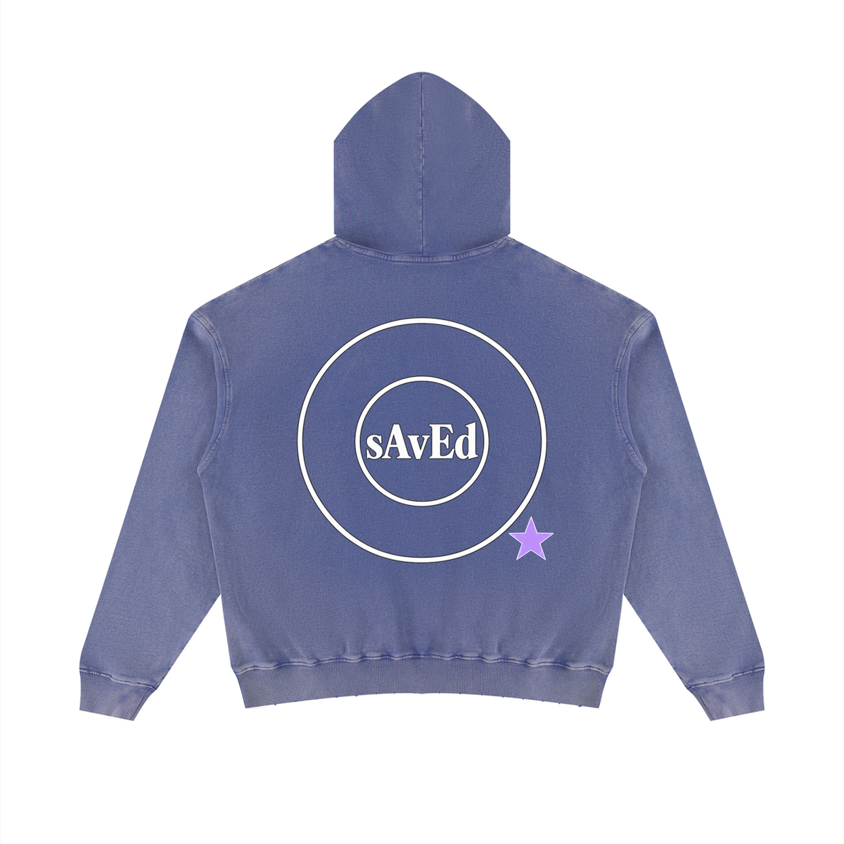 Unisex Mineral Wash Distressed Hoodie