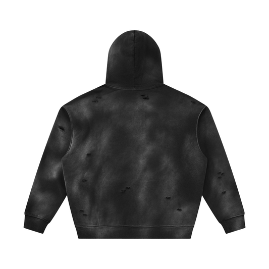Unisex Sunfade Frayed Fleece Hoodie But GOD