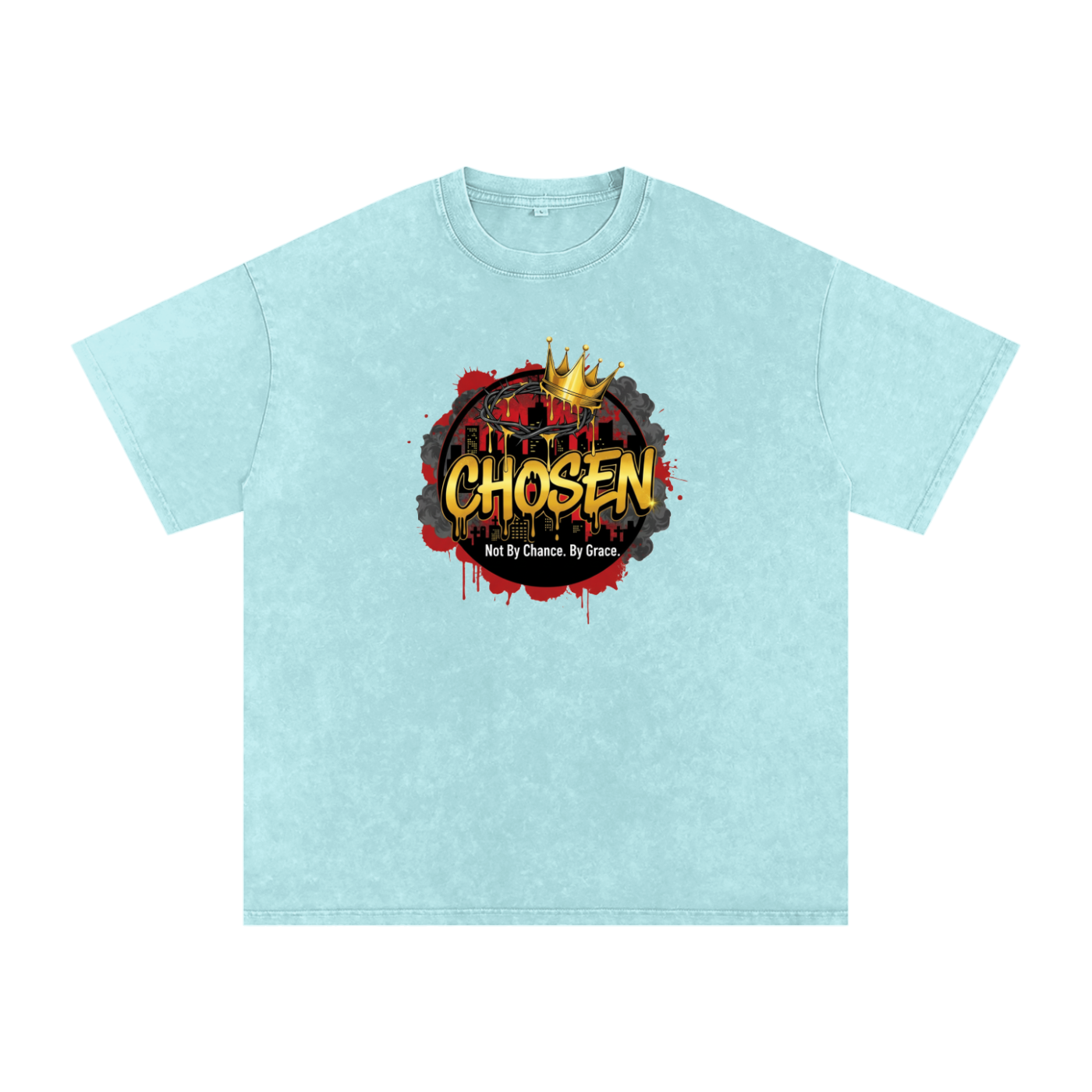 Snow Washed Oversized Cotton T-Shirt Chosen