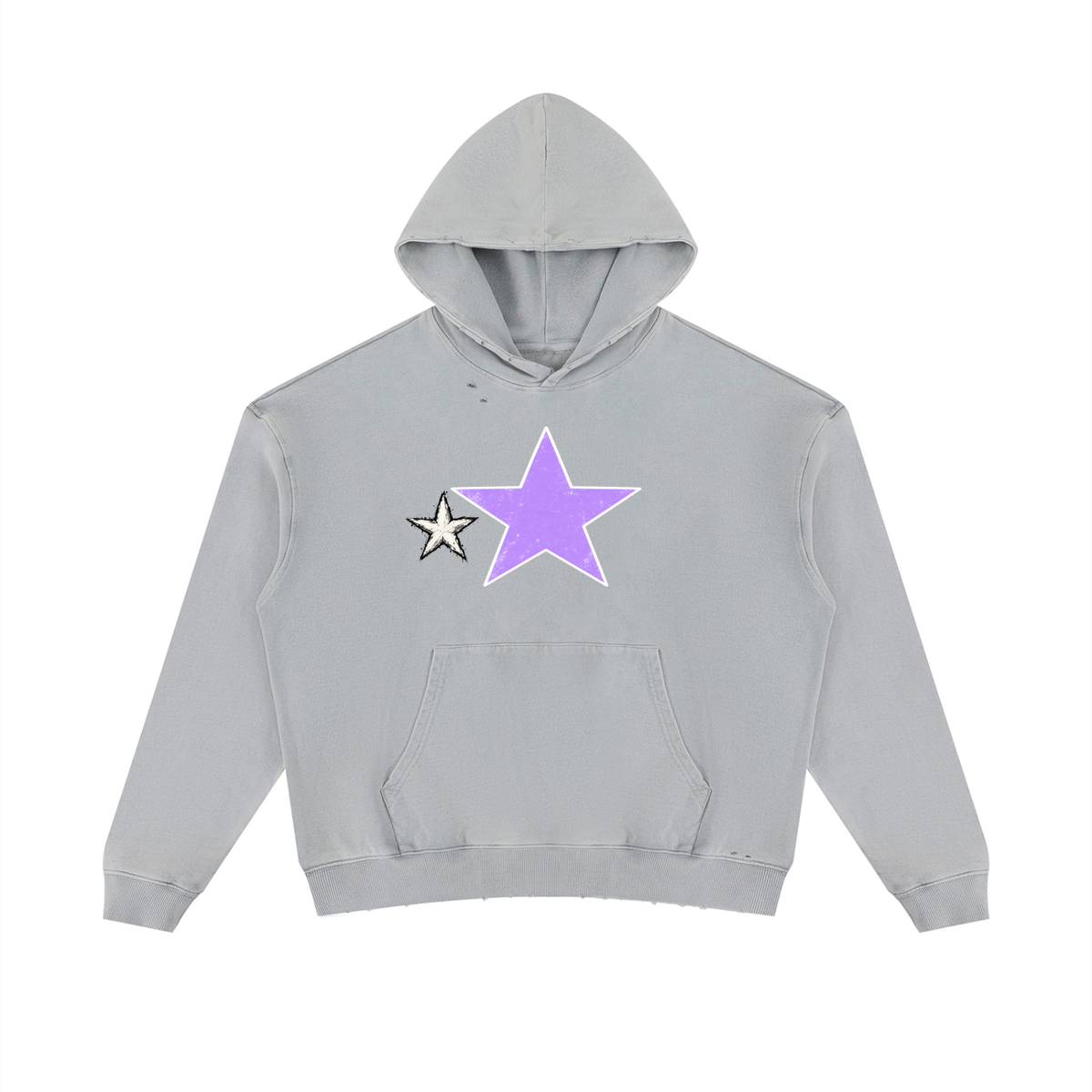 Unisex Mineral Wash Distressed Hoodie