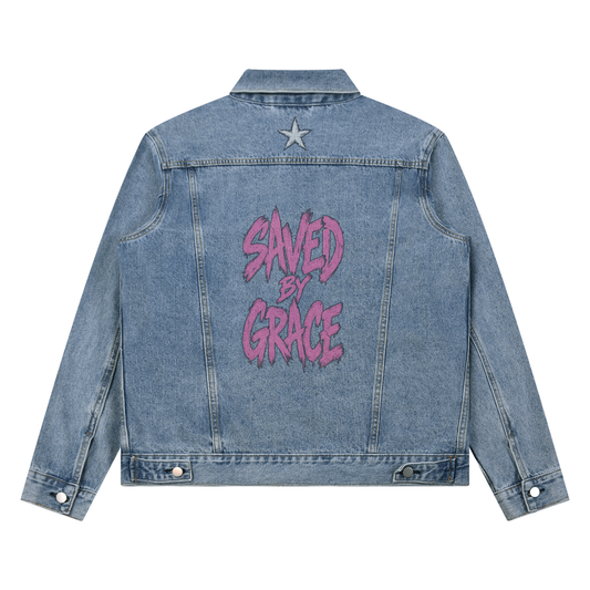 Vintage Wash Denim Jacket | Christian Streetwear | Kingdom Threads