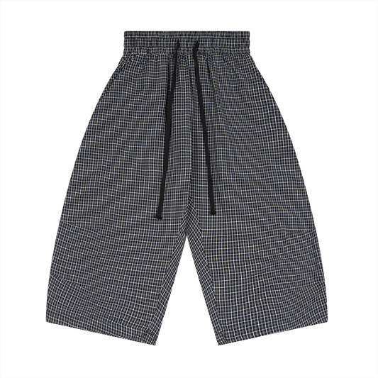 Kingdom Threads Plaid Loose Capri Shorts – Mid-Rise & Breathable