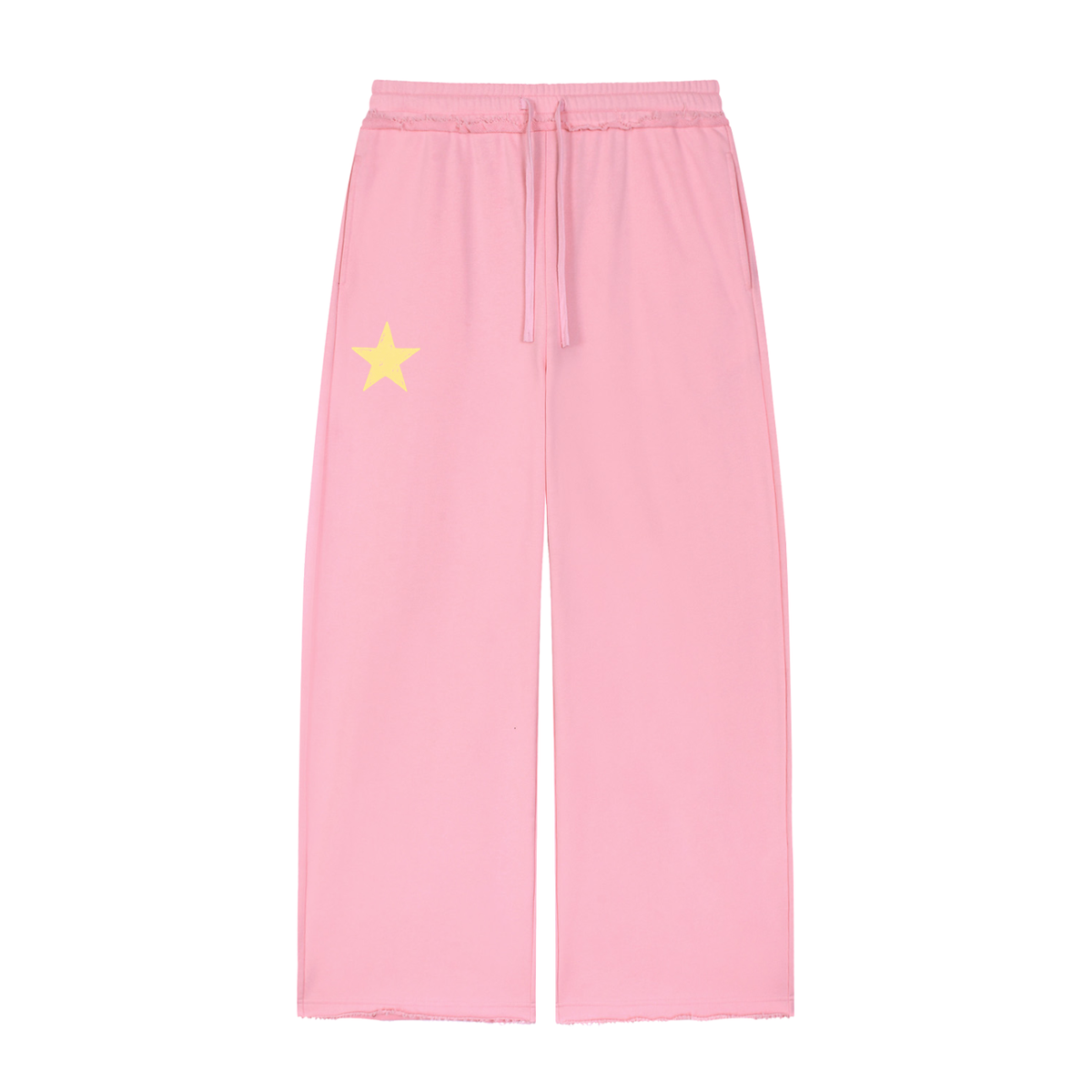 Women’s Wide Leg Raw Edge Sweatpants