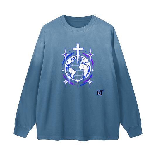 Gradient Washed Long Sleeve T-Shirt