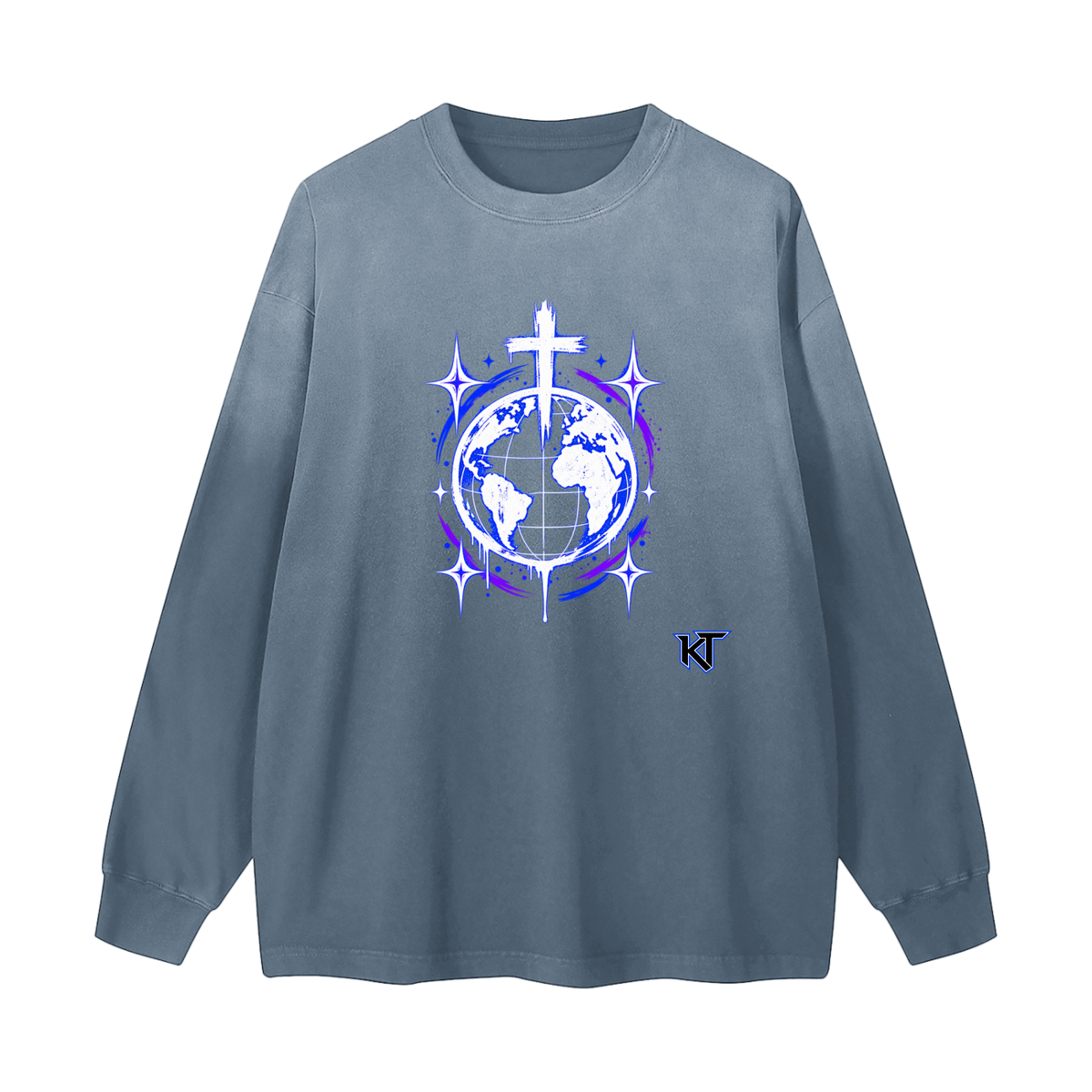 Gradient Washed Long Sleeve T-Shirt
