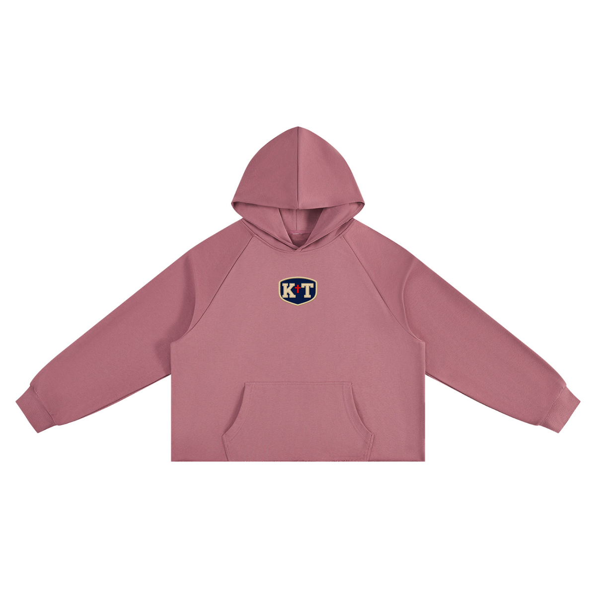 Unisex Vintage Wash Raw Edge Boxy Hoodie