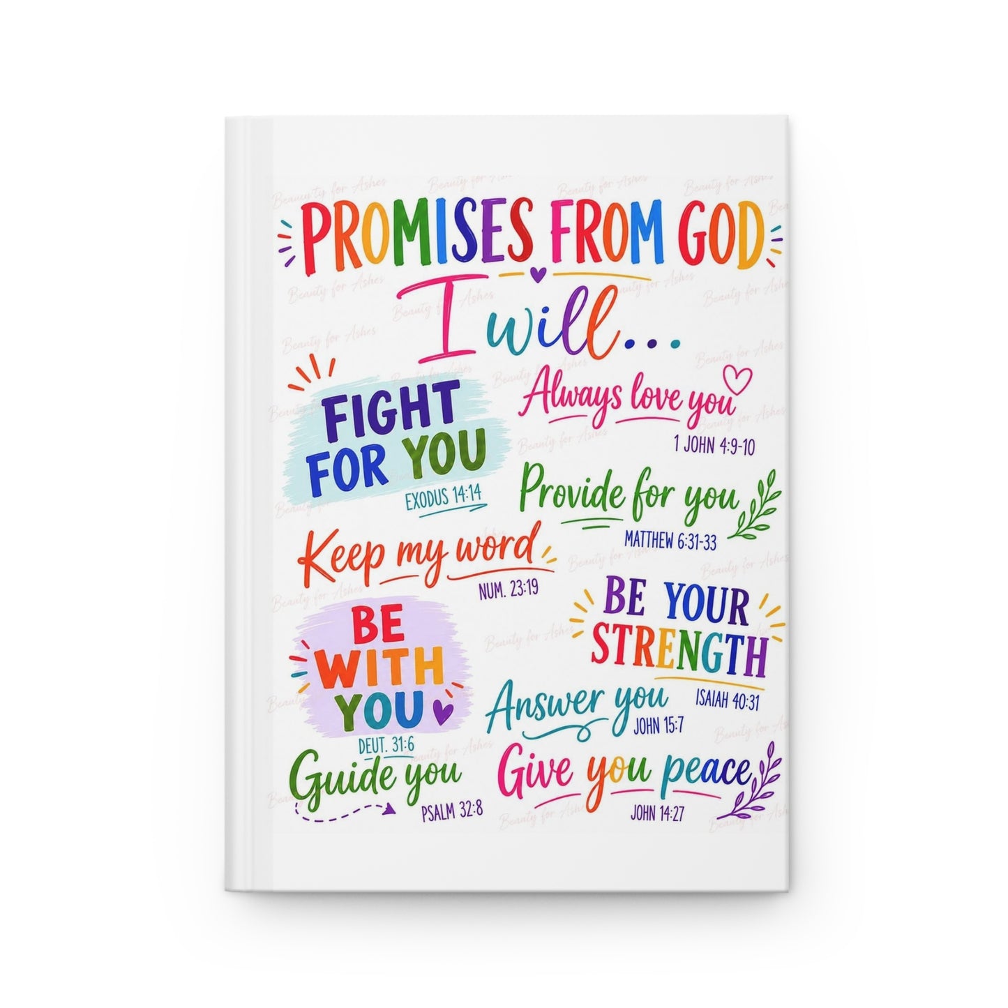 Promises From God Hardcover Journal — Colorful Inspirational Scripture Notebook
