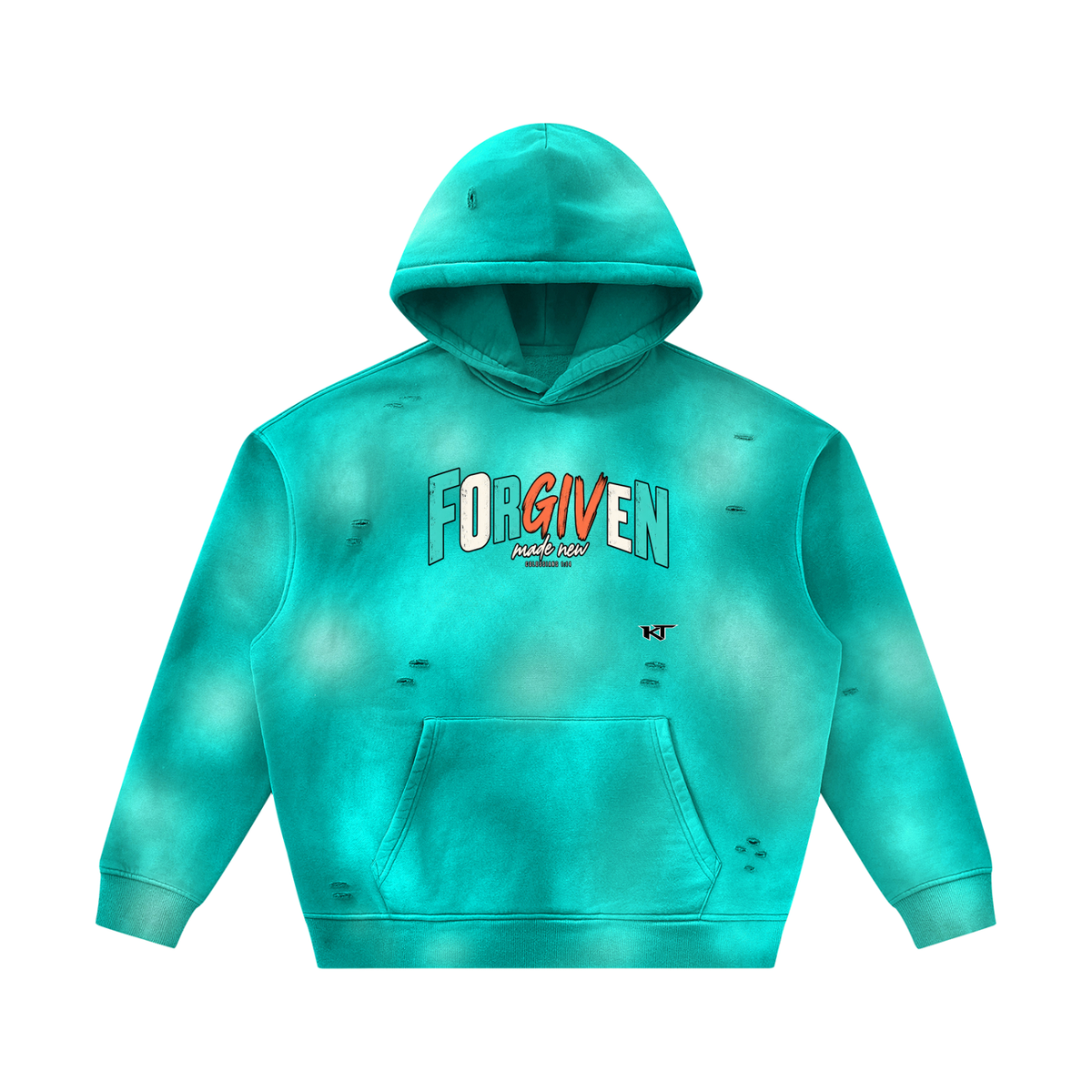 But GOD Sunfade Frayed Fleece Hoodie | Christian Streetwear | Kingdom Threads