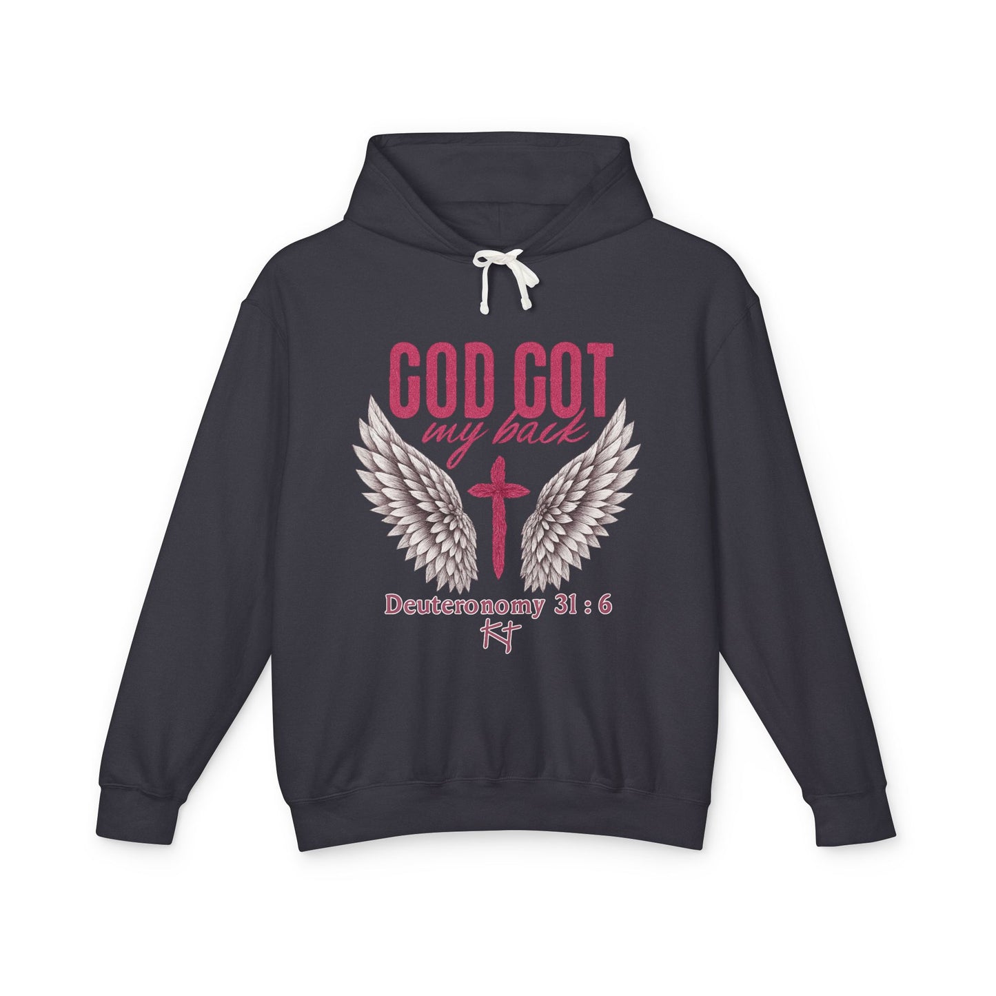 God Got My Back Hoodie — Christian Faith Hoodie with Wings & Deuteronomy 31:6