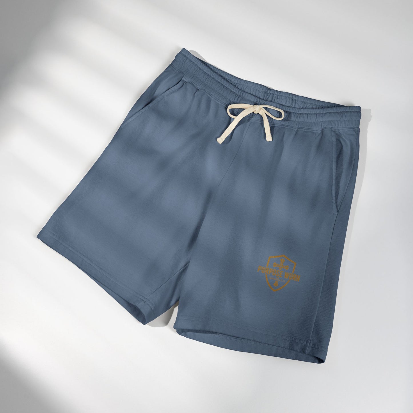 Lightweight Fleece Sweat Shorts — Purpose Worn logo