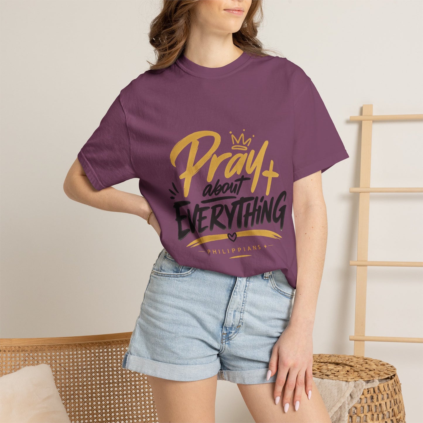 Pray About Everything T-Shirt — Inspirational Christian Faith Tee