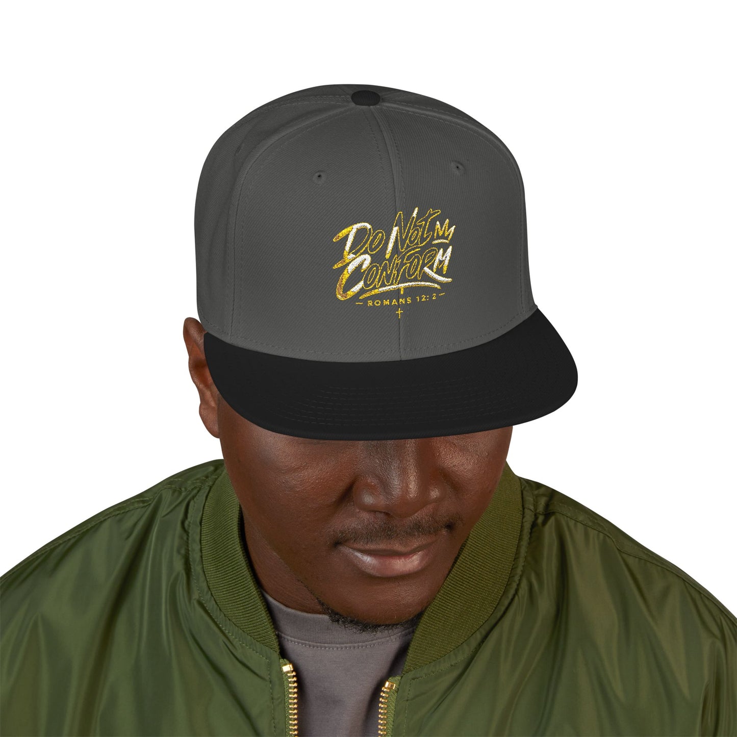 Embroidered Gold Crown Snapback Hat
