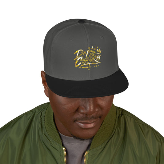 Embroidered Gold Crown Snapback Hat