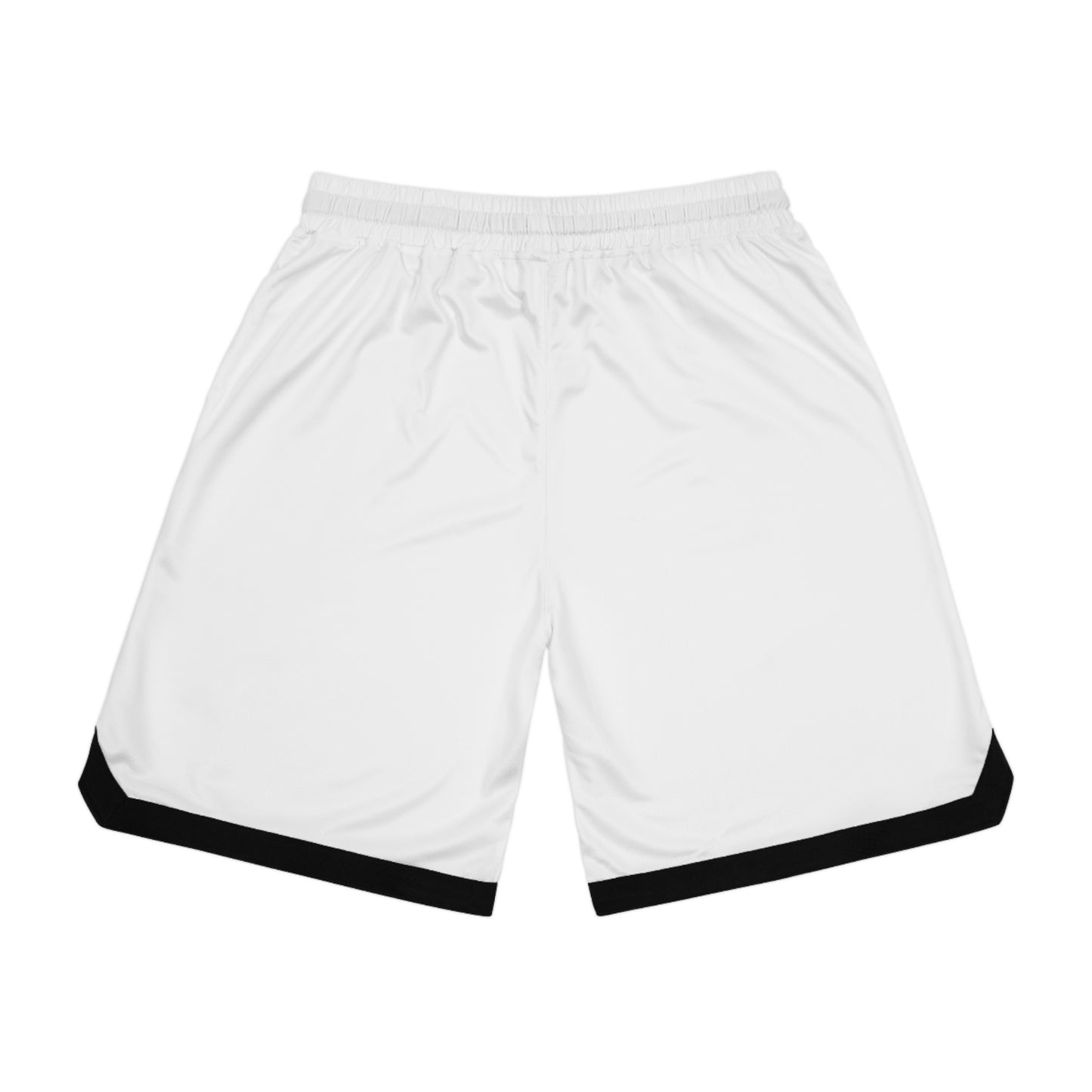 Kingdom Threads Basketball Shorts — White Ribbed Athletic AOP