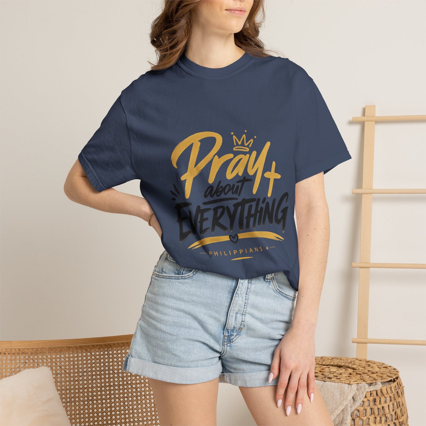 Pray About Everything T-Shirt — Inspirational Christian Faith Tee