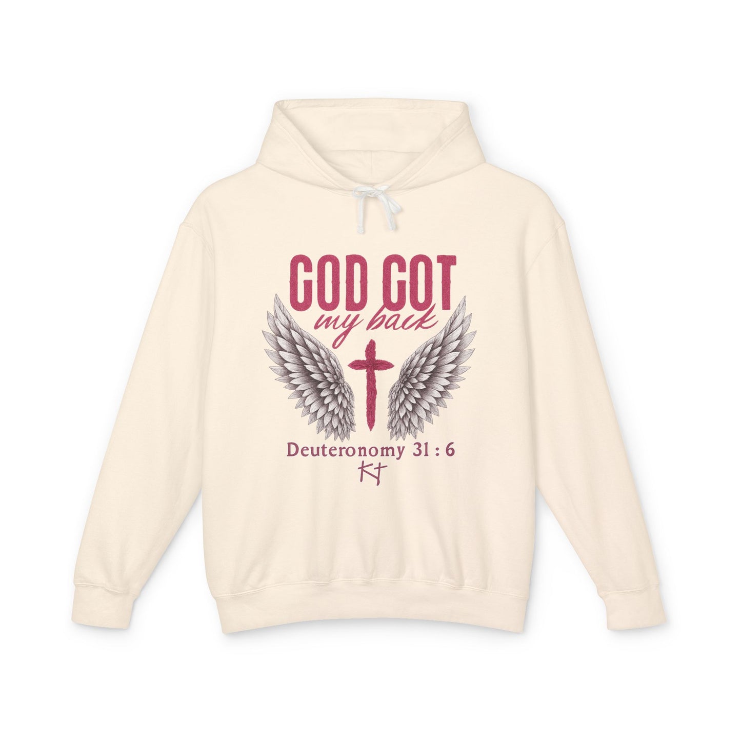 God Got My Back Hoodie — Christian Faith Hoodie with Wings & Deuteronomy 31:6