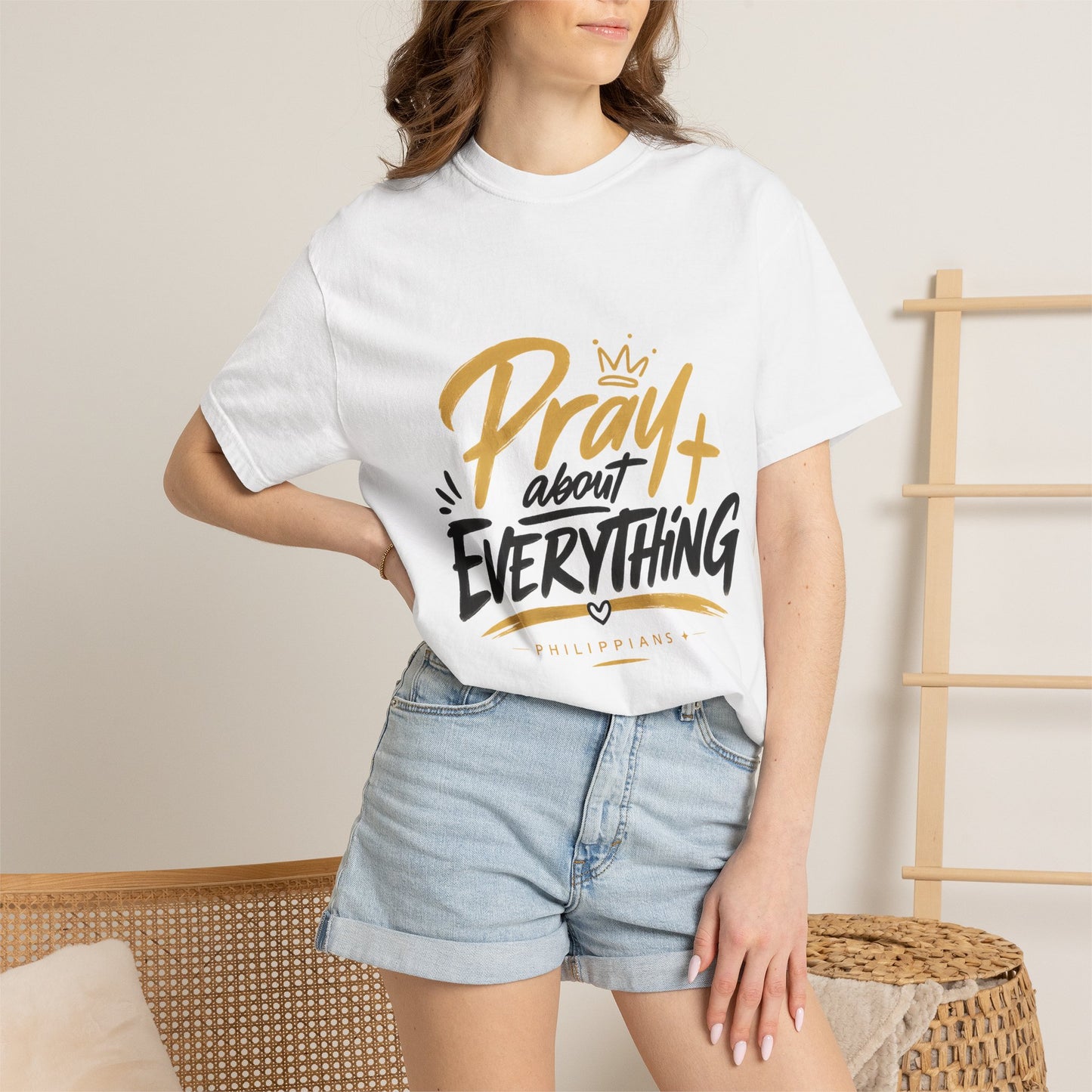 Pray About Everything T-Shirt — Inspirational Christian Faith Tee