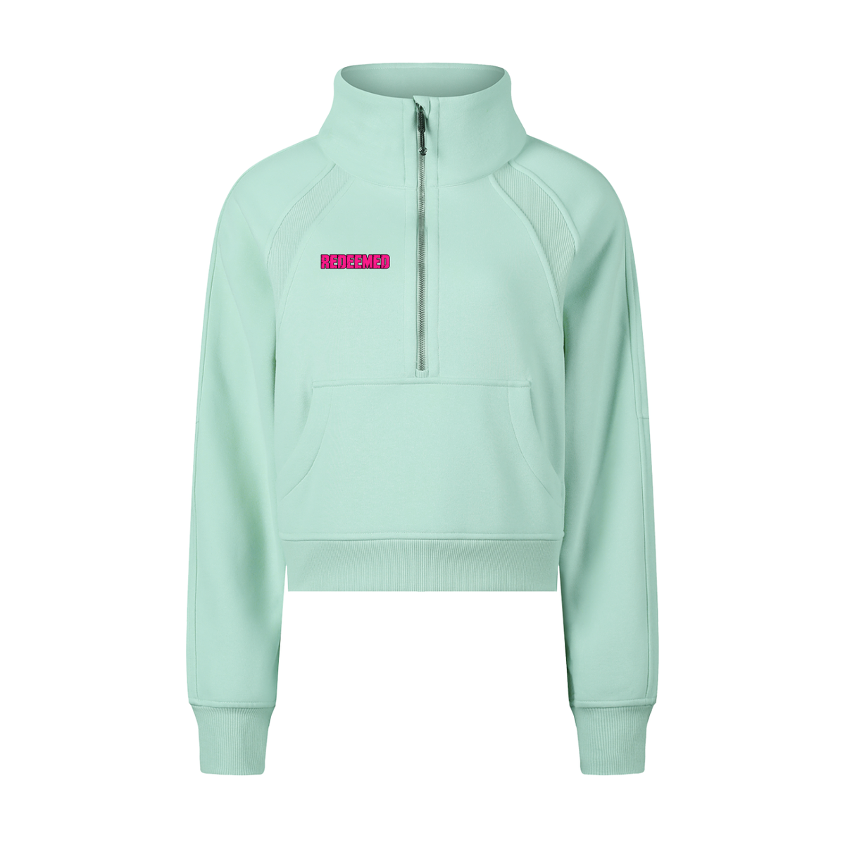 Cropped Half-Zip Sweatshirt