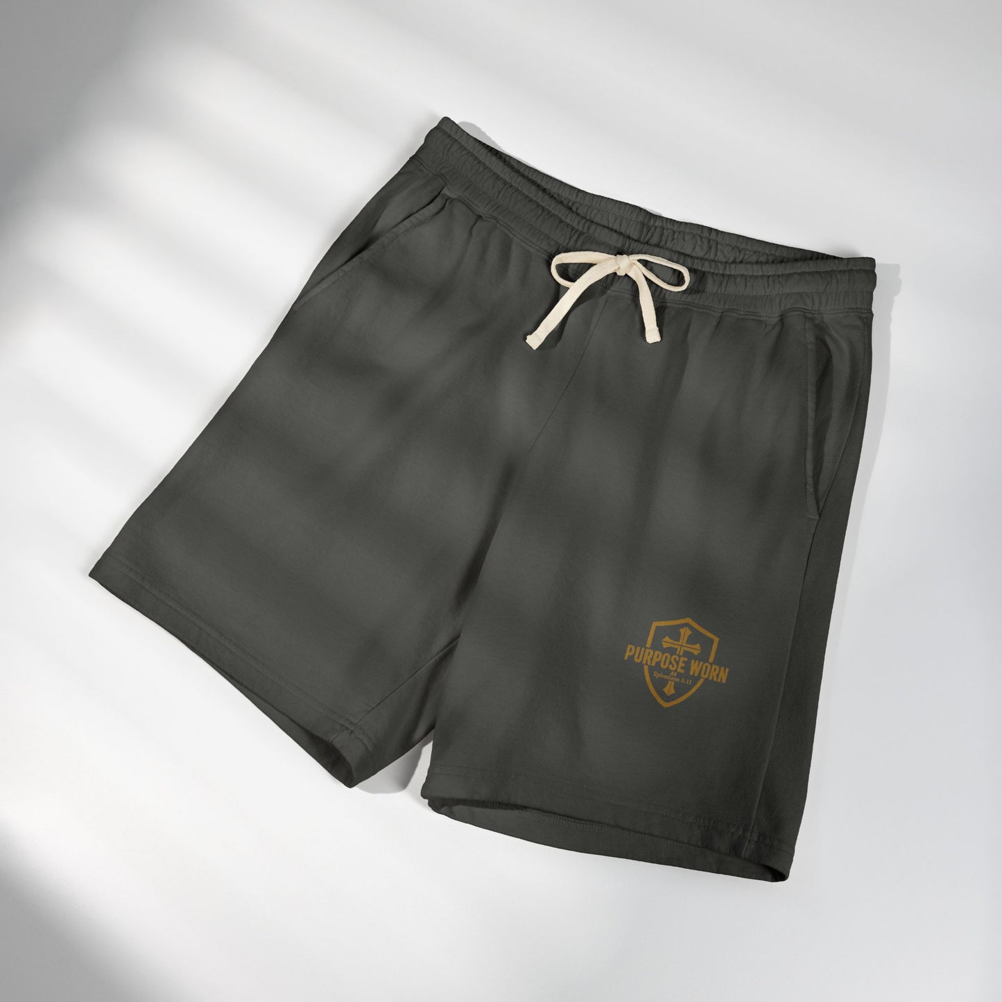 Lightweight Fleece Sweat Shorts — Purpose Worn logo