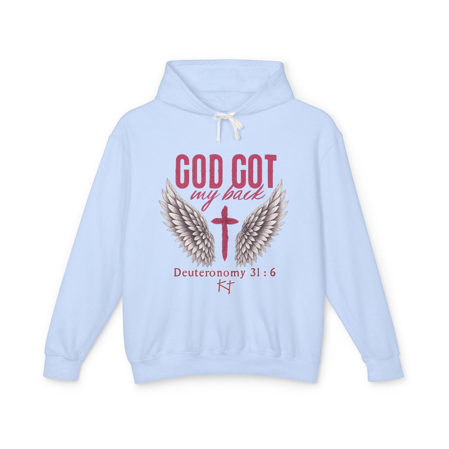 God Got My Back Hoodie — Christian Faith Hoodie with Wings & Deuteronomy 31:6