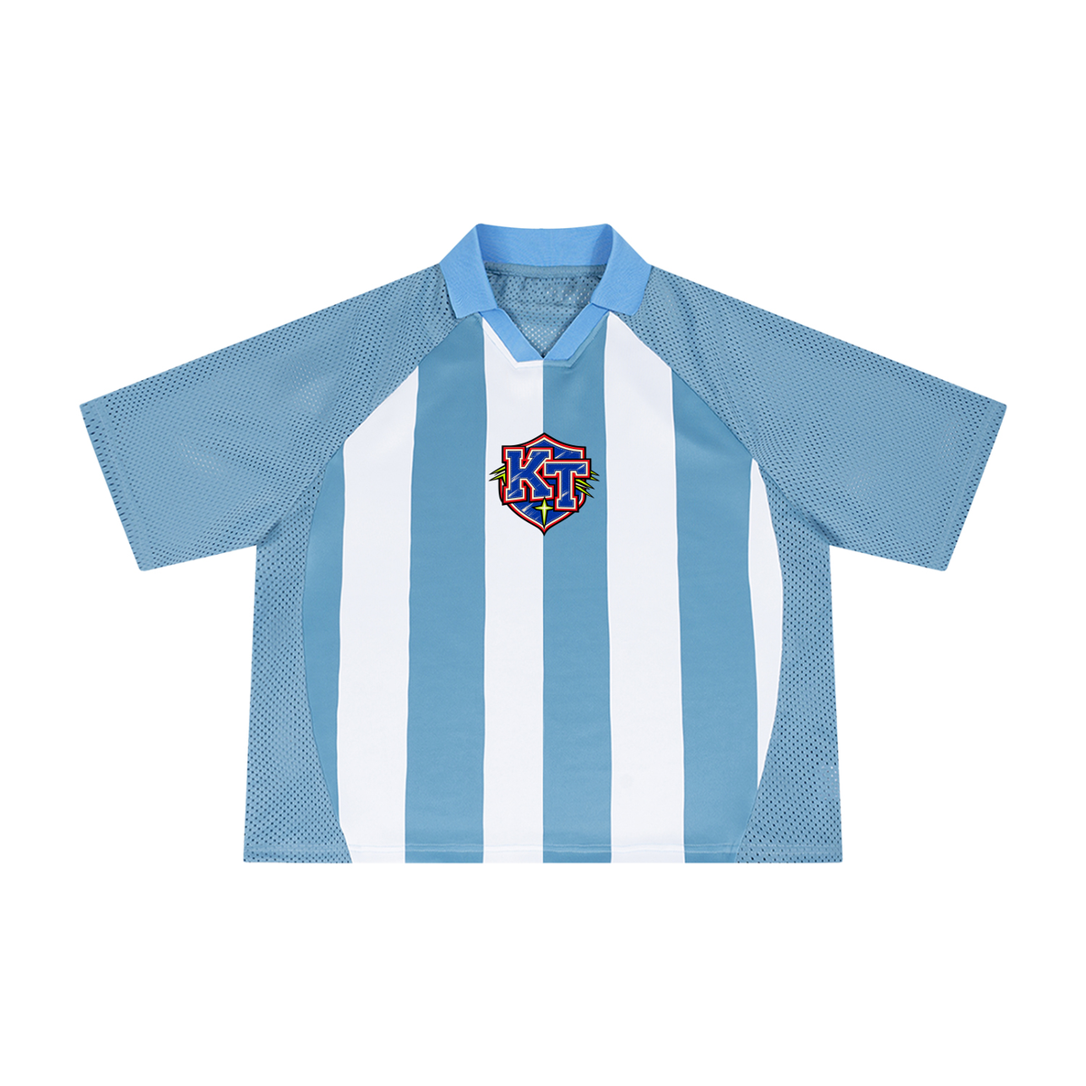 Kingdom Threads Striped Mesh Boxy Soccer Jersey - Unisex Oversized Fit