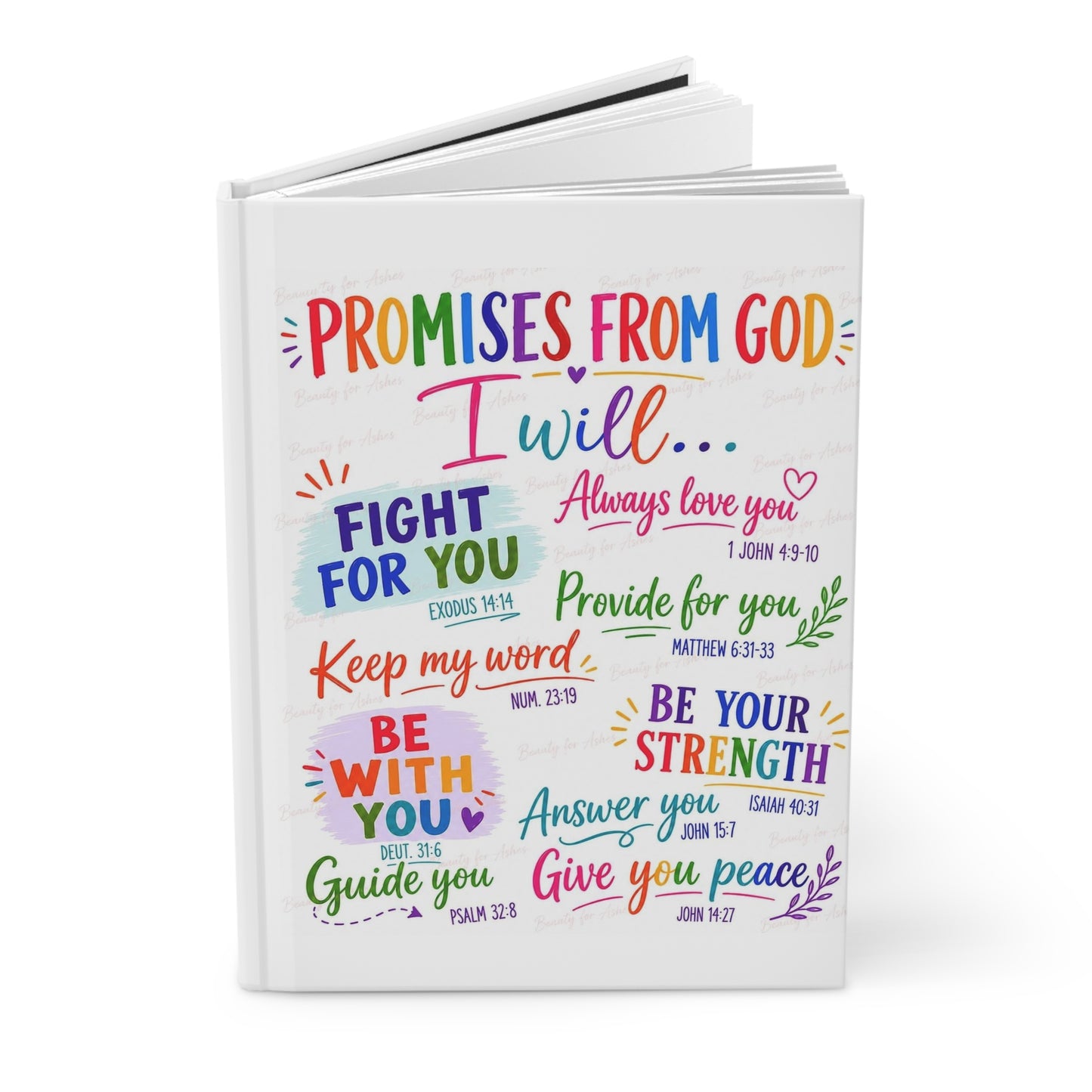 Promises From God Hardcover Journal — Colorful Inspirational Scripture Notebook