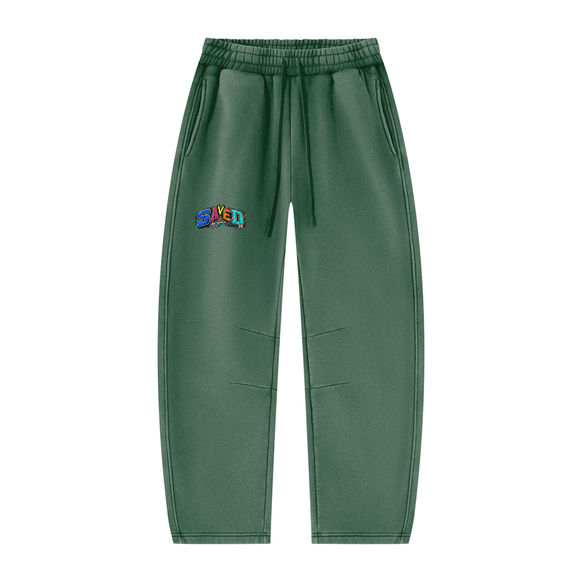 Unisex Vintage Wash Barrel Leg Fleece Sweatpants