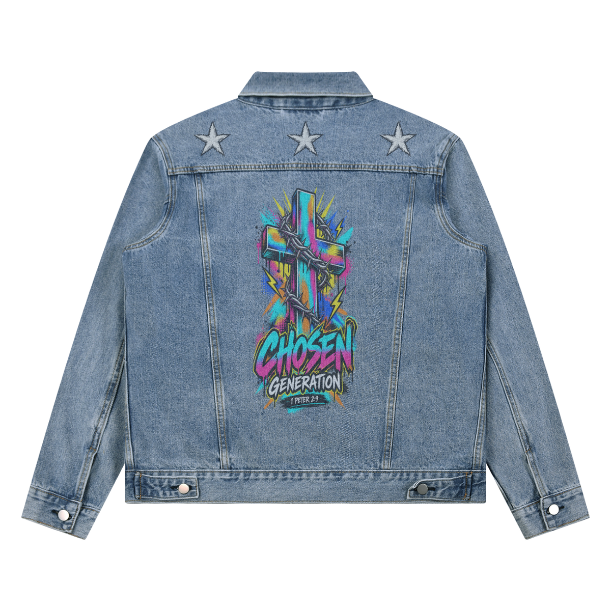 Unisex Vintage Wash Denim Jacket