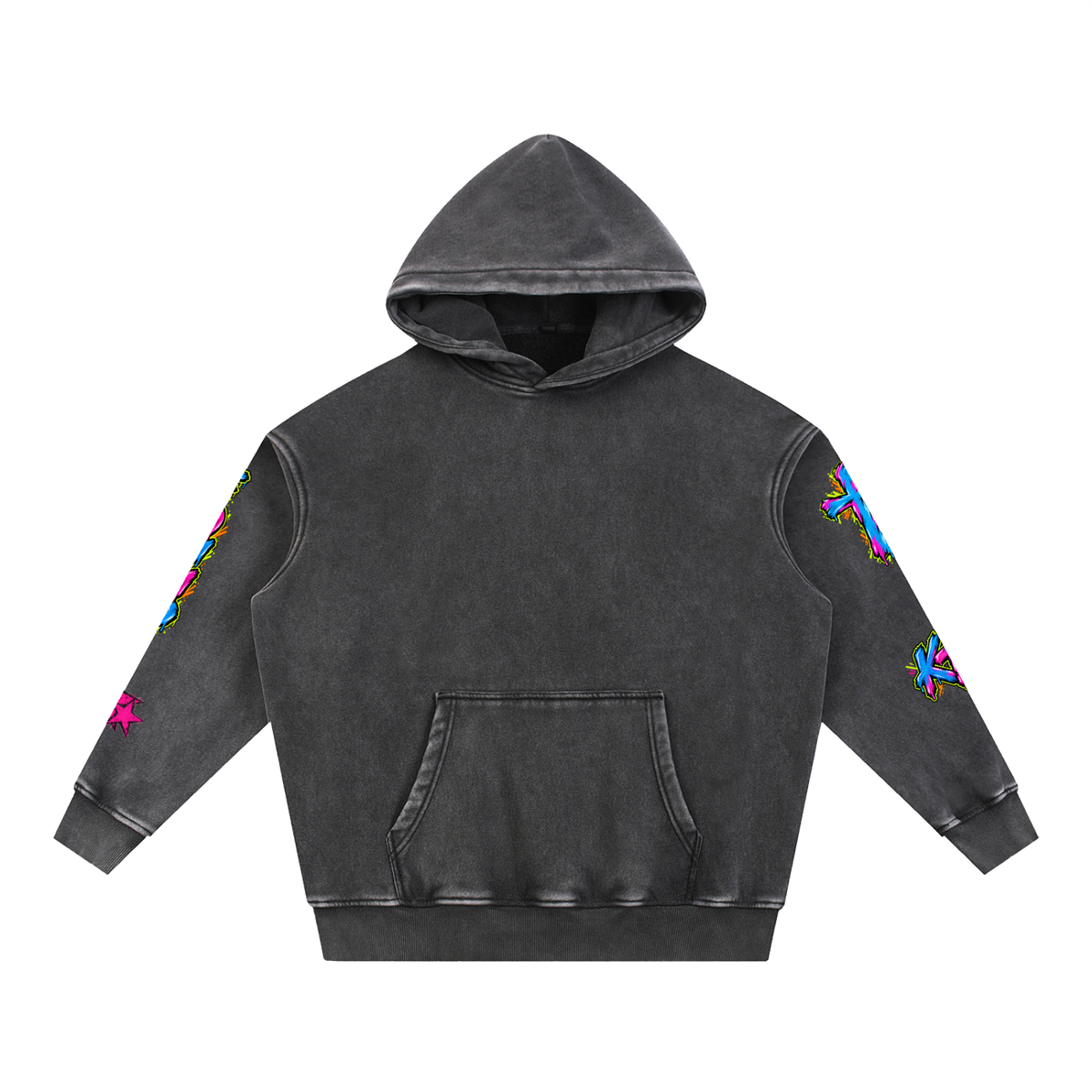 Snow Wash Fleece Oversize Hoodie