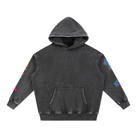 Snow Wash Fleece Oversize Hoodie