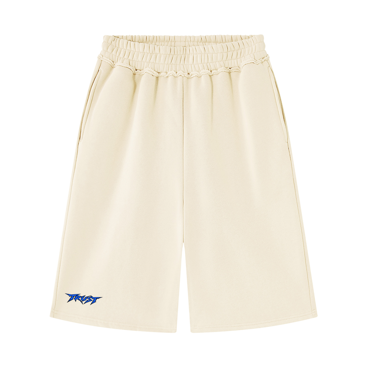 Unisex Raw Edge Fleece Shorts