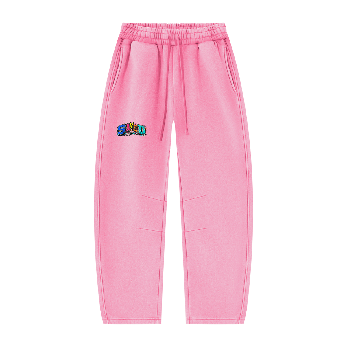 Unisex Vintage Wash Barrel Leg Fleece Sweatpants