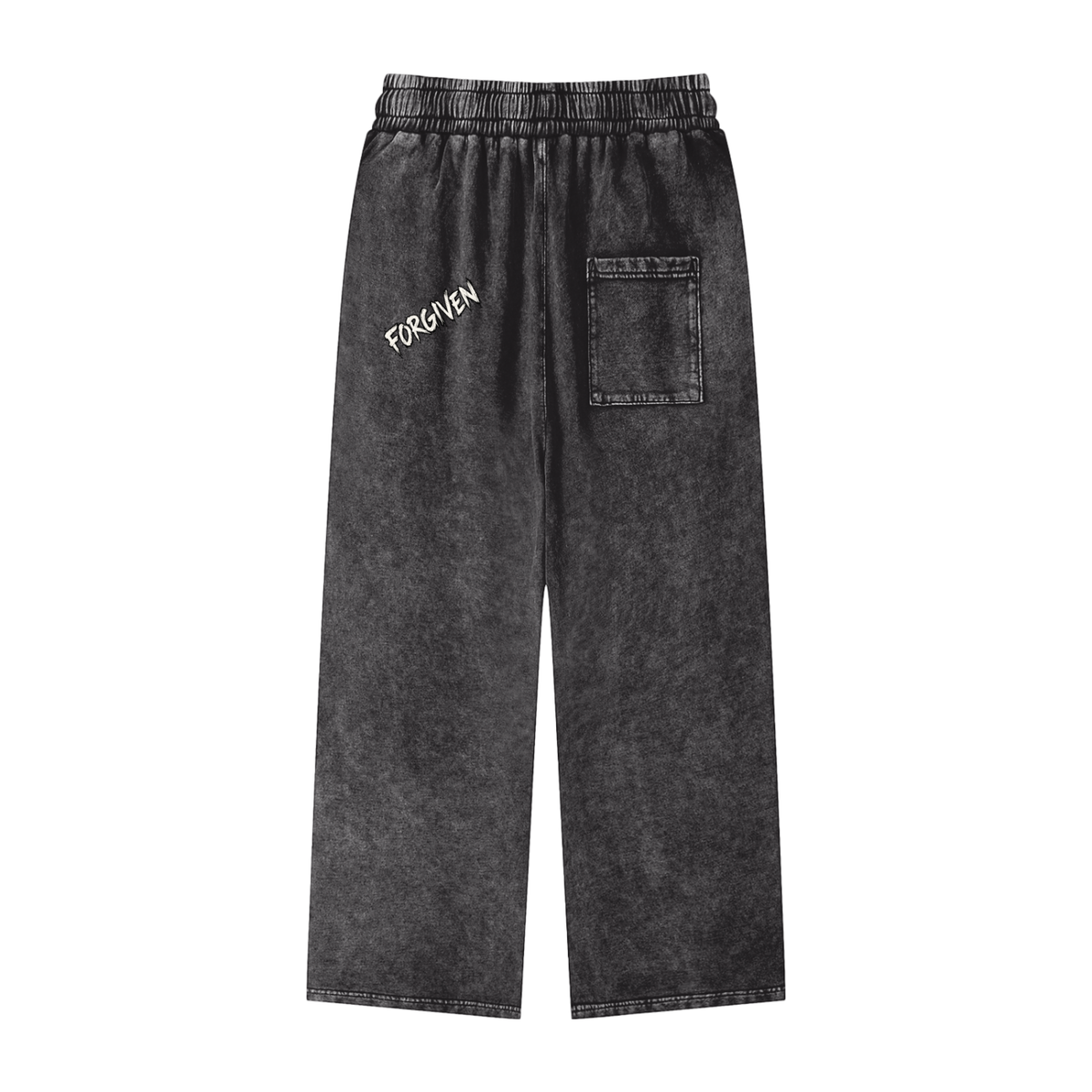Snow Washed Straight Leg Pants