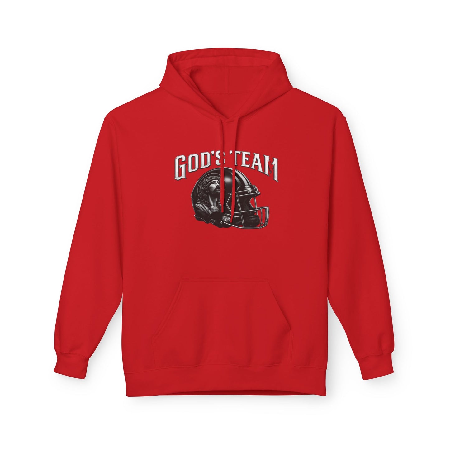Football Helmet "God's Team" Hoodie — Vintage Grunge Sports Pullover