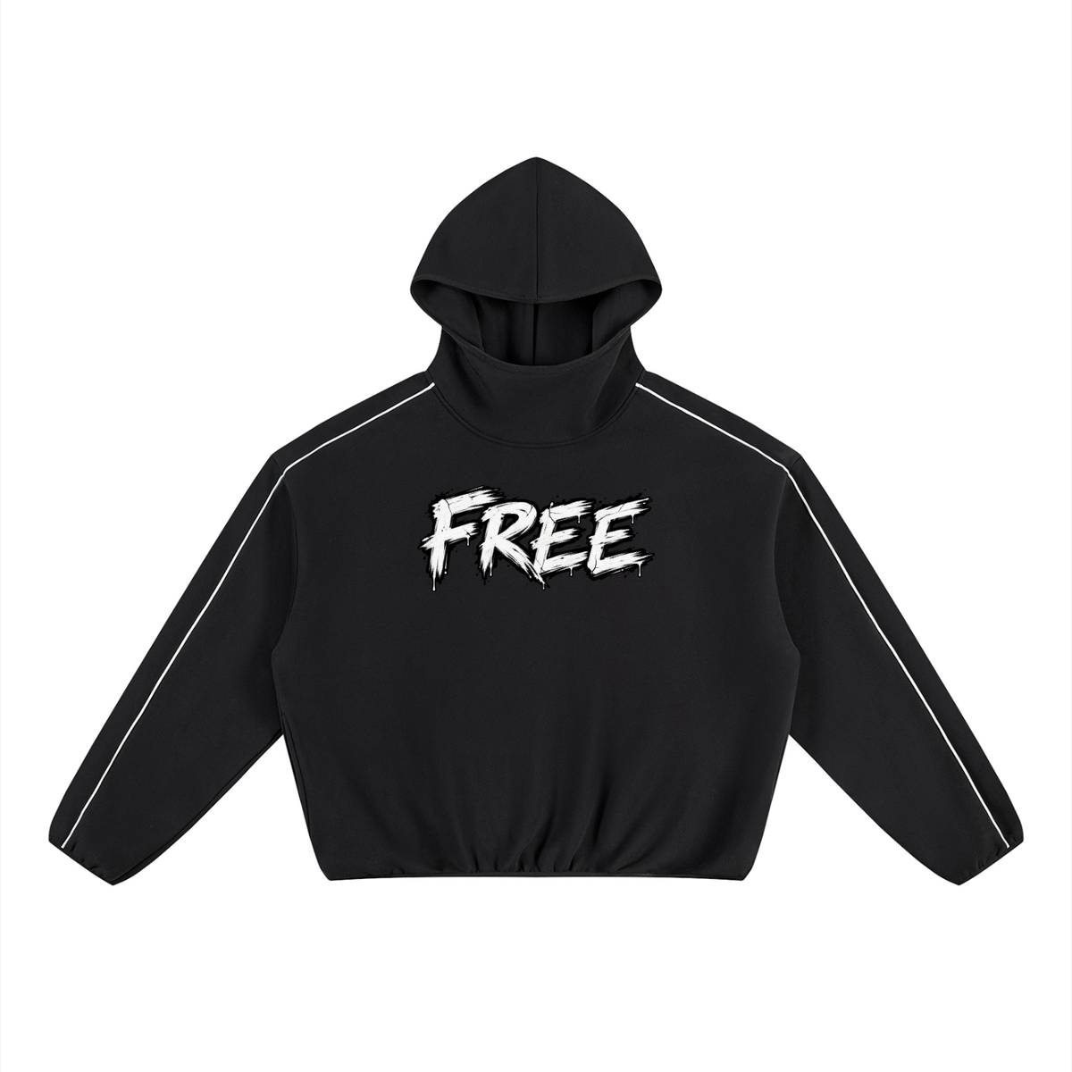 Unisex Boxy Piping Fleece Hoodie – Heavyweight 350 GSM