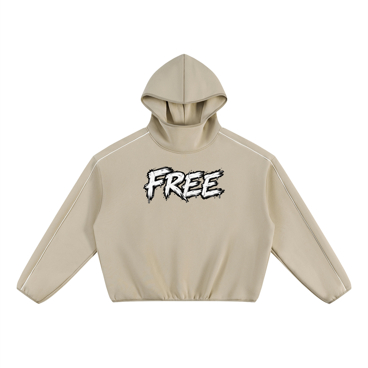 Unisex Boxy Piping Fleece Hoodie – Heavyweight 350 GSM