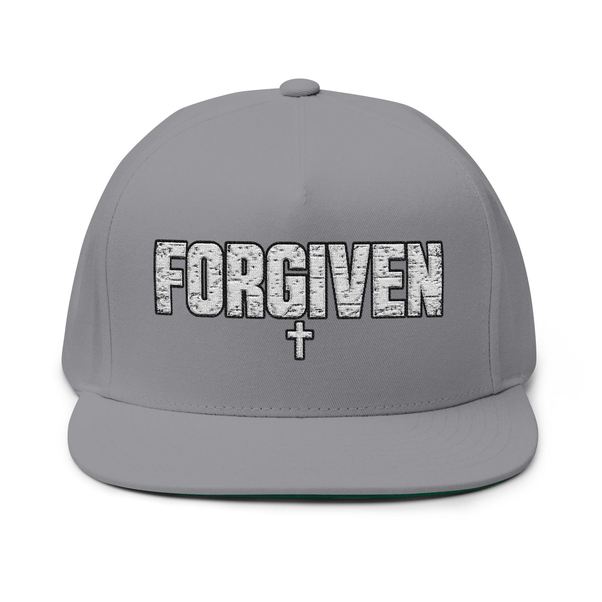 Forgiven Embroidered Flat Bill Cap | Kingdom Threads
