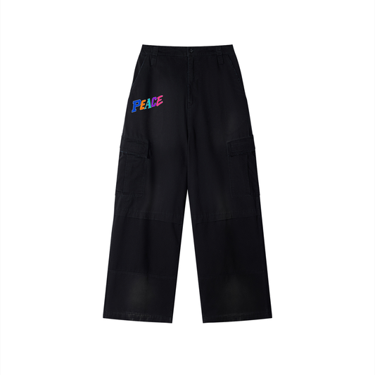 Unisex Sunfade Washed Fleece Cargo Pants