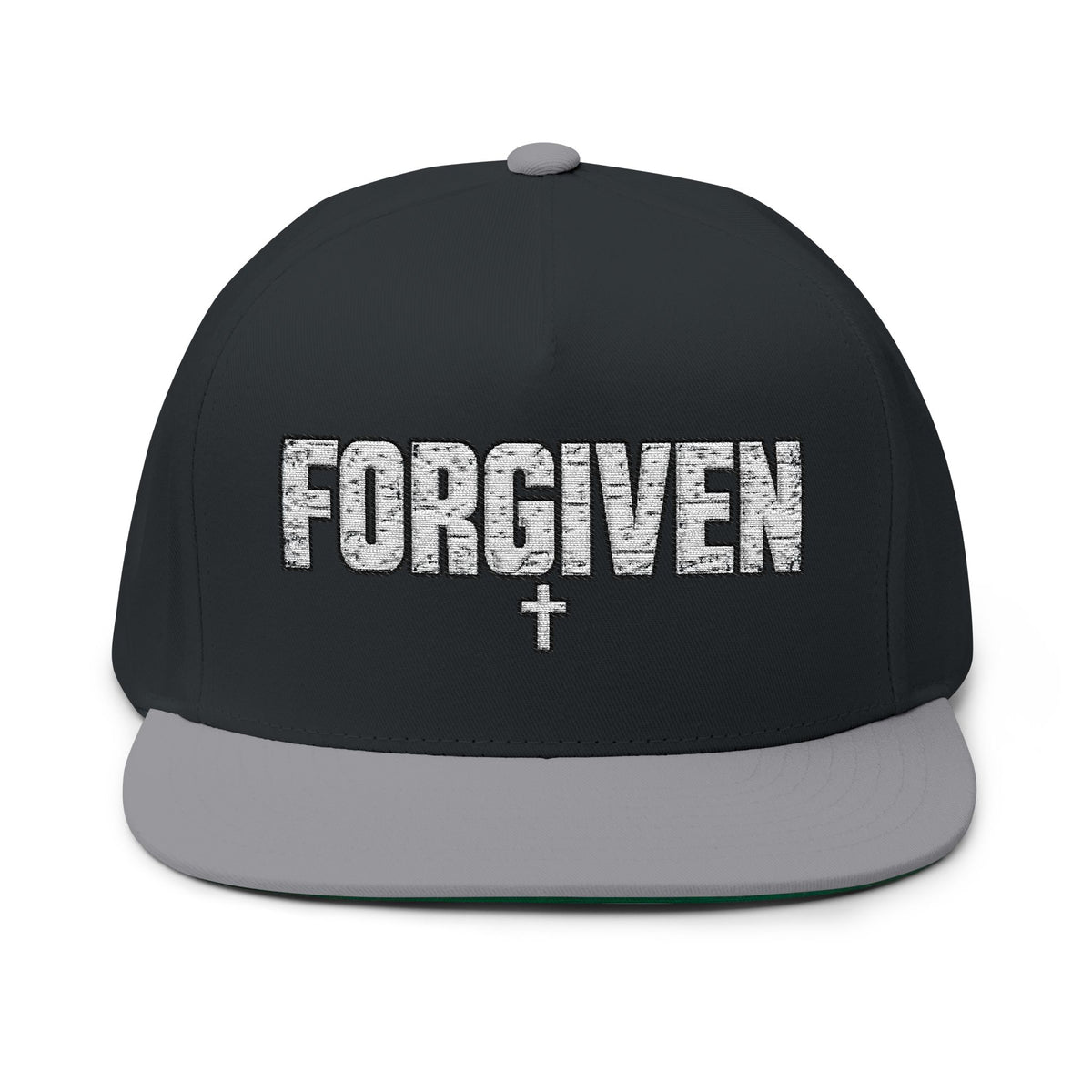 Forgiven Embroidered Flat Bill Cap | Kingdom Threads