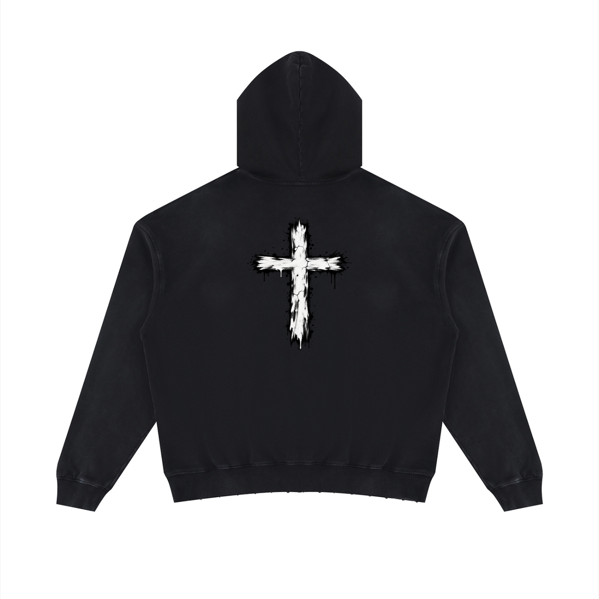 Unisex Mineral Wash Distressed Hoodie – God's Got My Back