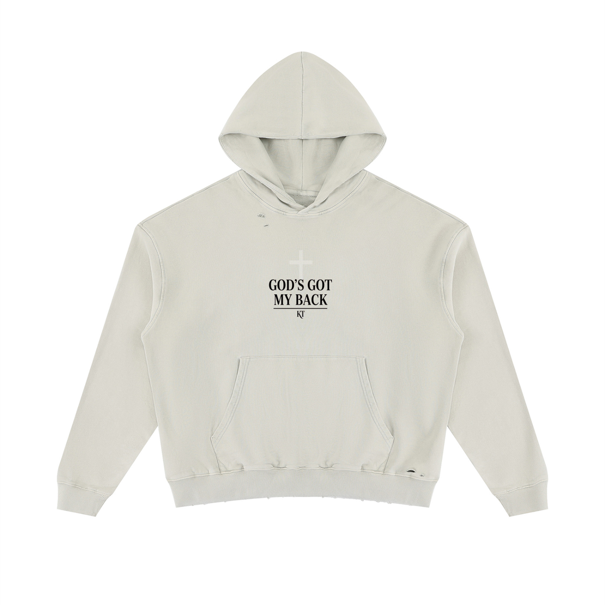 Unisex Mineral Wash Distressed Hoodie – God's Got My Back
