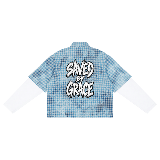 Vintage Wash Plaid Short Sleeve Shirt – Unisex Casual Fit