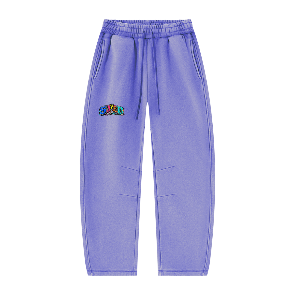 Unisex Vintage Wash Barrel Leg Fleece Sweatpants