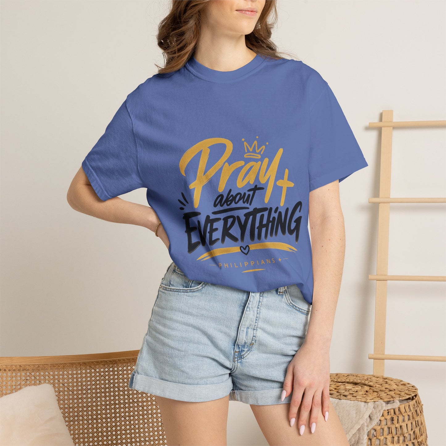 Pray About Everything T-Shirt — Inspirational Christian Faith Tee