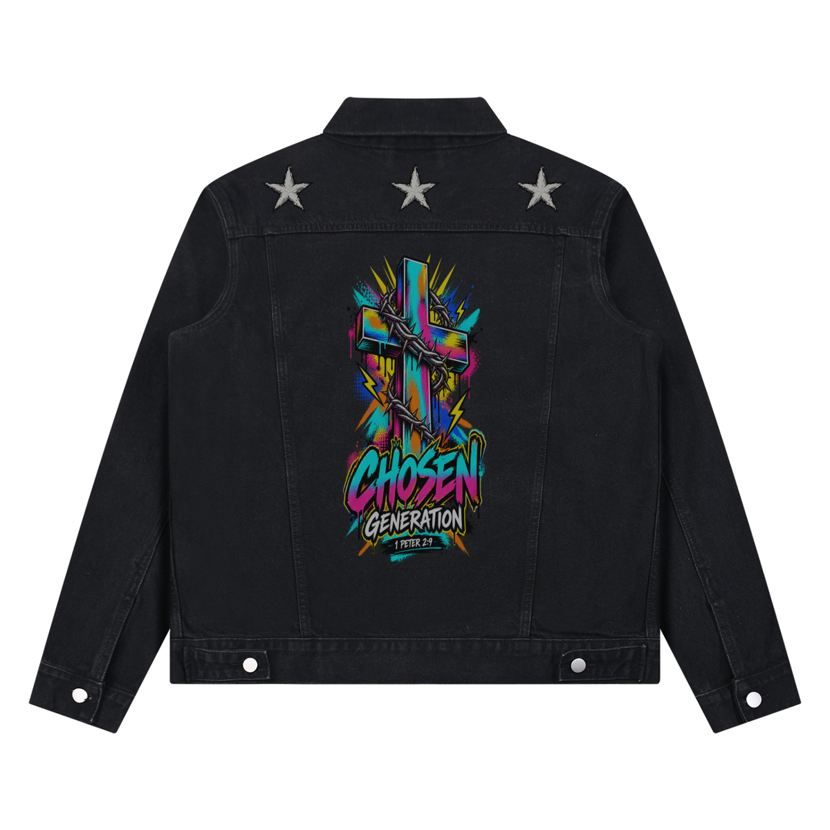 Unisex Vintage Wash Denim Jacket