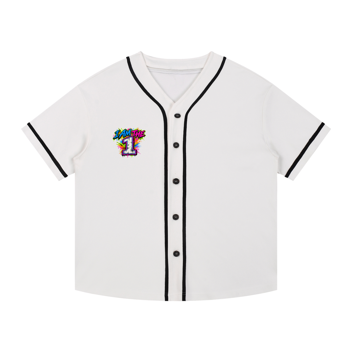 Kingdom Threads Contrast Piped Button-Up Jersey – Unisex Fit