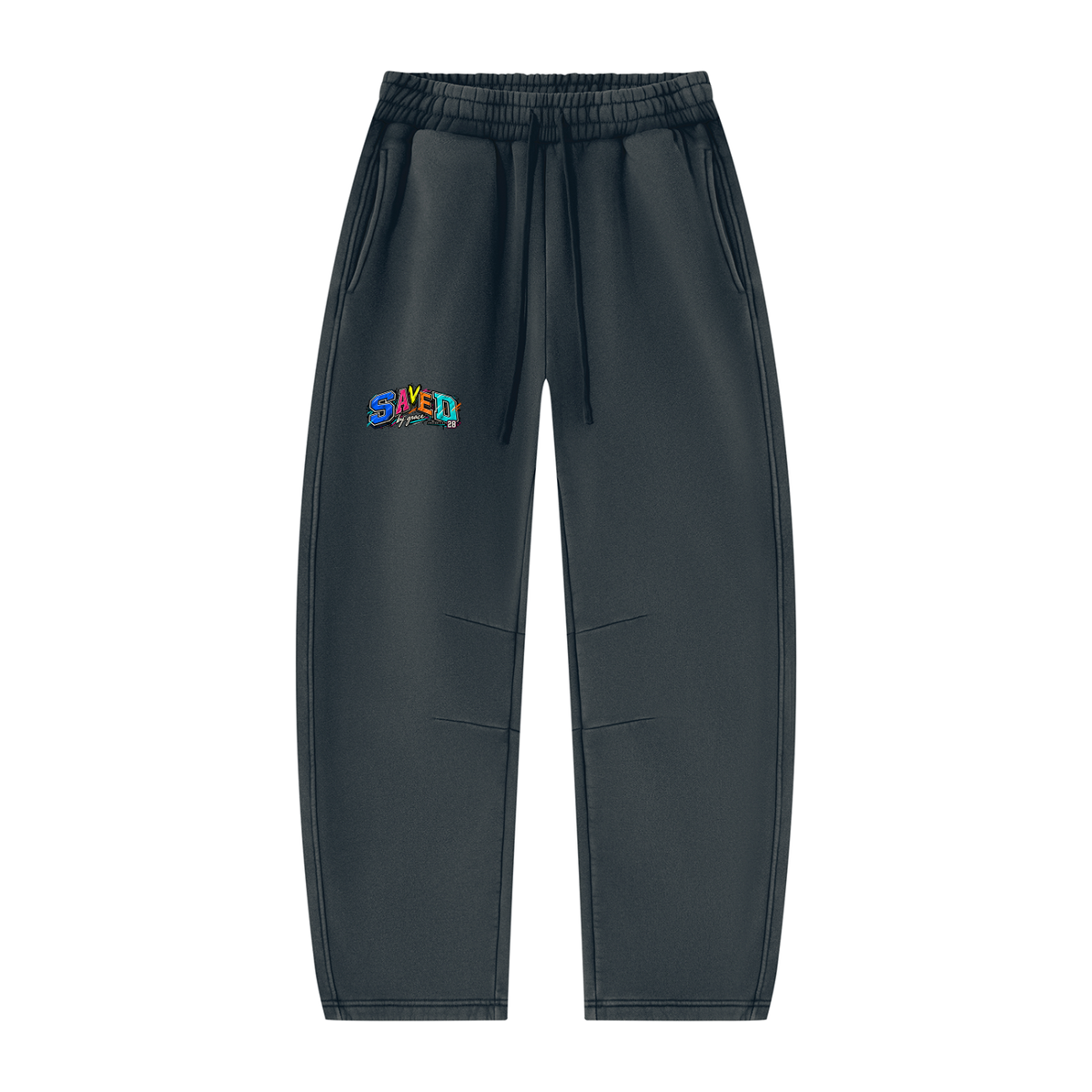 Unisex Vintage Wash Barrel Leg Fleece Sweatpants