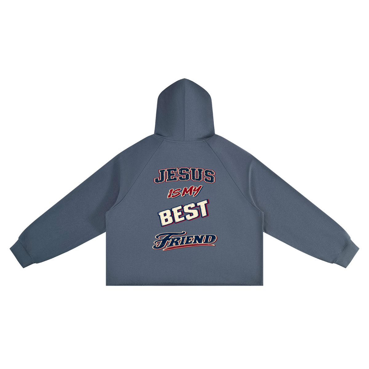 Unisex Vintage Wash Raw Edge Boxy Hoodie