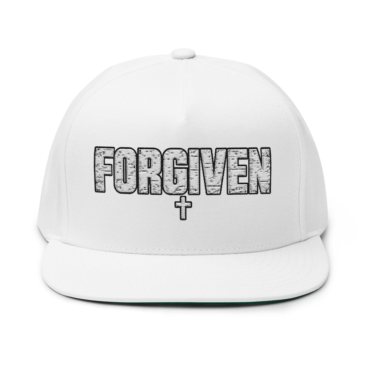 Forgiven Embroidered Flat Bill Cap | Kingdom Threads