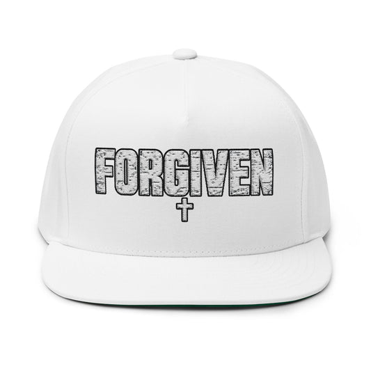Forgiven Embroidered Flat Bill Cap | Kingdom Threads